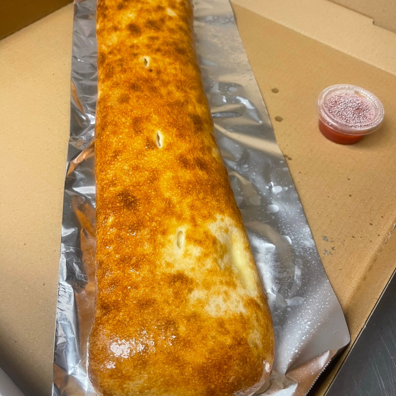 Chicken Bacon Ranch Stromboli.