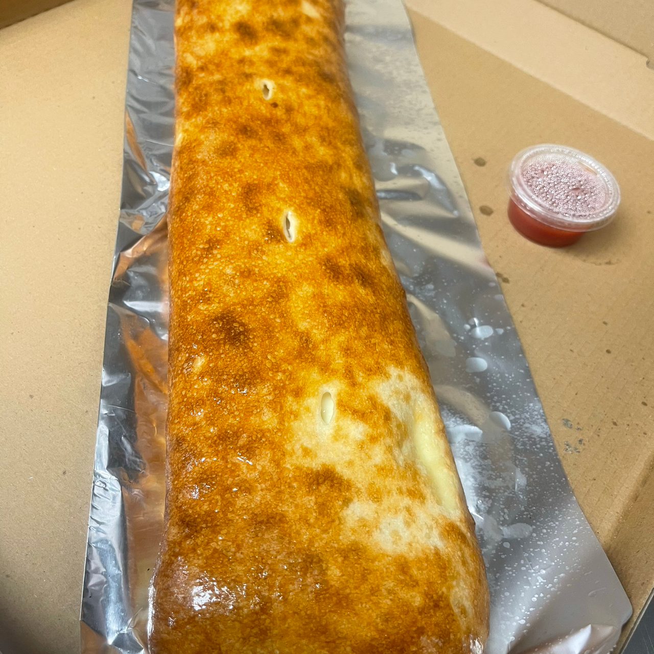 Buffalo Chicken Stromboli.